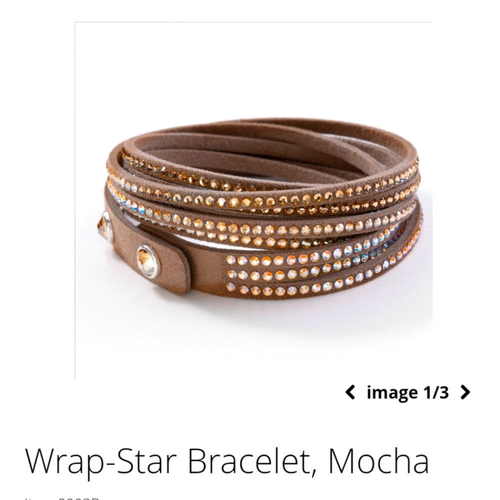 Touchstone Crystal Wrap Star Mocha Bracelet